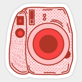 Red Polaroid Camera Sticker